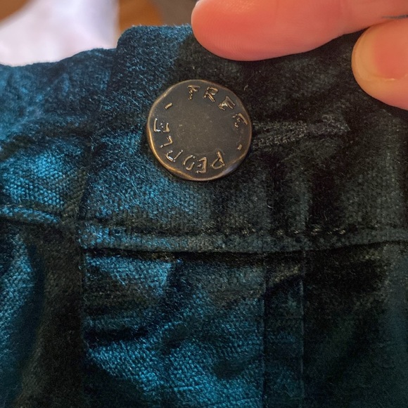 😎Free People deep teal velvet pant - Picture 4 of 13